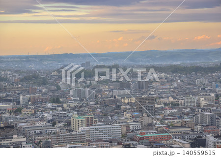 April 29 2026 Sendai skyline with railway under dramatic sunset April 29 2026 Sendai skyline with railway under dramatic sunset 140559615