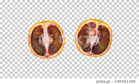 Blood orange, Moro, cross-section, cut flesh, transparent background, macro, fruit material Blood orange, Moro, cross-section, cut flesh, transparent background, macro, fruit material 140561386