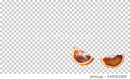 Blood orange, Moro, cut cross-section, flesh, macro, transparent background material. Blood orange, Moro, cut cross-section, flesh, macro, transparent background material. 140561809