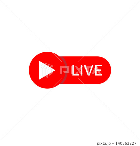 Live streaming play button logo icon 140562227
