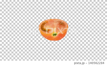 Tomato cross-section, transparent background macro image Tomato cross-section, transparent background macro image 140562284