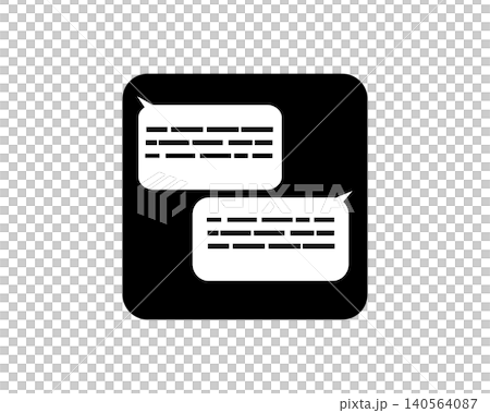 メッセージ・チャットのやり取りを示すフラットなアイコンイラスト素材 メッセージ・チャットのやり取りを示すフラットなアイコンイラスト素材 140564087