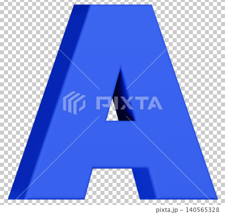 3D材質_字母A_藍色 3D材質_字母A_藍色 140565328