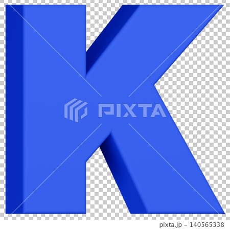 3D材質_字母_K_藍色 140565338