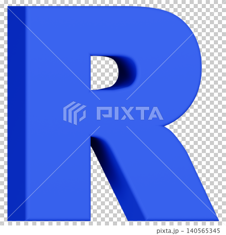 3D Material_Alphabet_R_Blue 3D Material_Alphabet_R_Blue 140565345