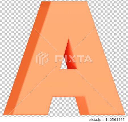 3D材質_字母A_橙色 3D材質_字母A_橙色 140565355