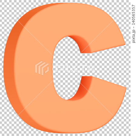 3D材質_字母C_橙色 3D材質_字母C_橙色 140565357