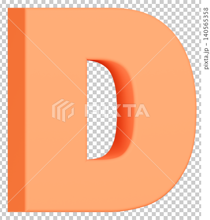 3D材質_字母D_橙色 3D材質_字母D_橙色 140565358