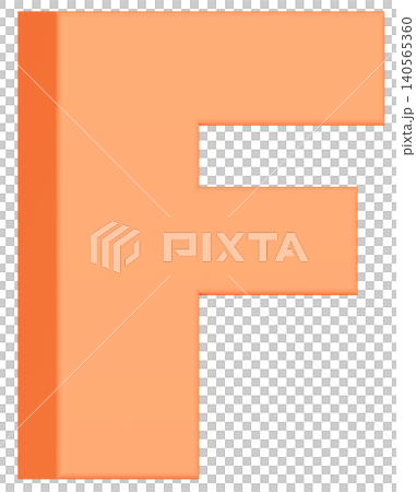 3D材質_字母_F_橙色 140565360