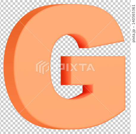 3D材質_字母_G_橙色 140565361