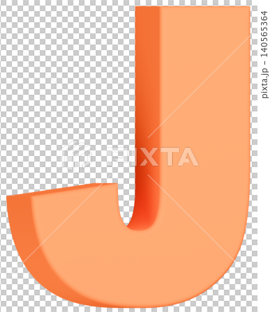 3D材質_字母_J_橙色 3D材質_字母_J_橙色 140565364