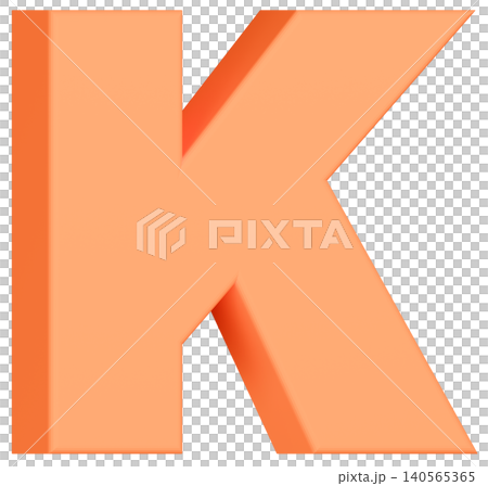 3D材質_字母_K_橙色 3D材質_字母_K_橙色 140565365