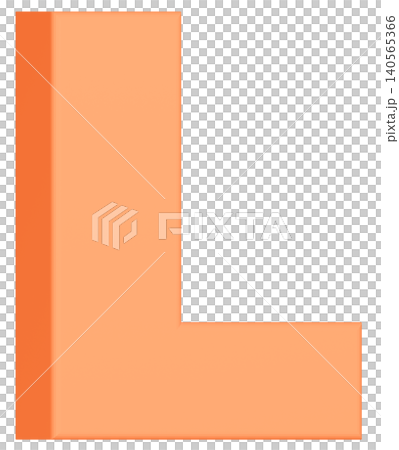 3D材質_字母_L_橙色 3D材質_字母_L_橙色 140565366