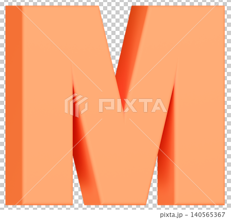 3D材質_字母M_橙色 3D材質_字母M_橙色 140565367