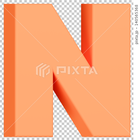3D材質_字母_N_橙色 140565368