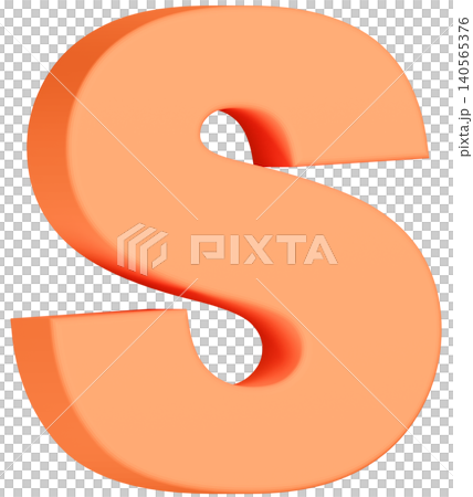3D材質_字母_S_橙色 3D材質_字母_S_橙色 140565376