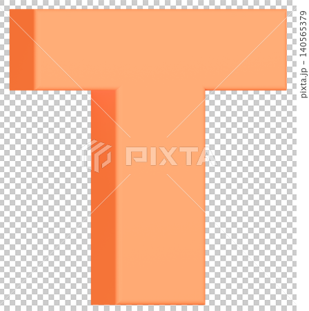 3D材質_字母_T_橙色 3D材質_字母_T_橙色 140565379
