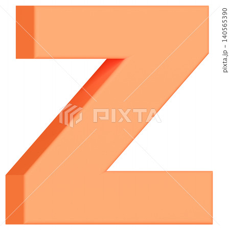 3D素材_アルファベット_Z_オレンジ 3D素材_アルファベット_Z_オレンジ 140565390