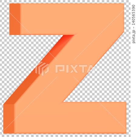 3D素材_アルファベット_Z_オレンジ 3D素材_アルファベット_Z_オレンジ 140565390