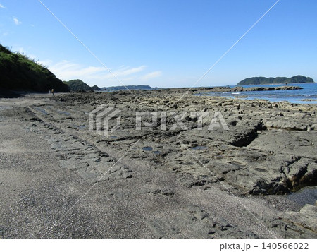 熊本県天草市、NHK大河ドラマ「武蔵」のロケ地、美しい海が広がる茂串海岸 140566022
