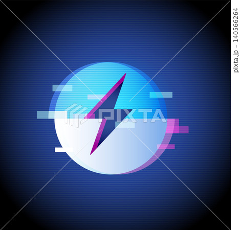 Electric Vehicle Battery Icon with Lightning Symbol Electric Vehicle Battery Icon with Lightning Symbol 140566264