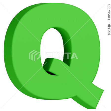3D素材_アルファベット_Q_緑 3D素材_アルファベット_Q_緑 140567095