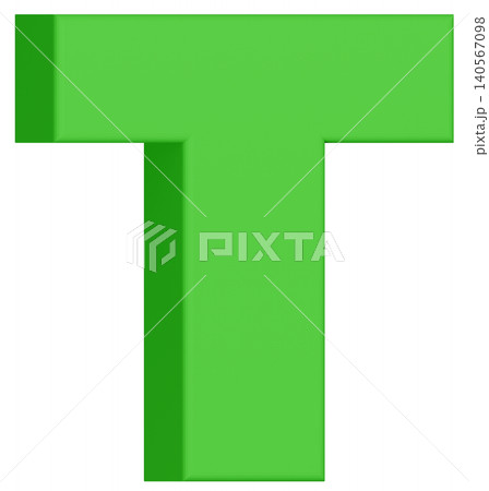 3D素材_アルファベット_T_緑 3D素材_アルファベット_T_緑 140567098