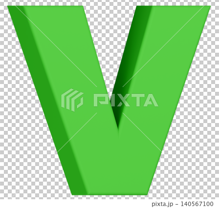 3D材質_字母_V_綠色 3D材質_字母_V_綠色 140567100