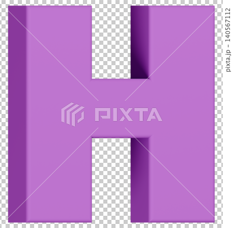 3D材質_字母_H_紫色 3D材質_字母_H_紫色 140567112