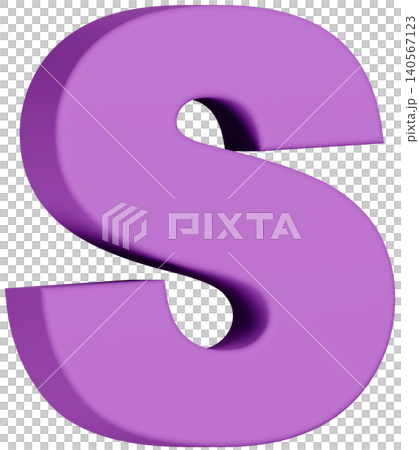 3D Material_Alphabet_S_Purple 3D Material_Alphabet_S_Purple 140567123