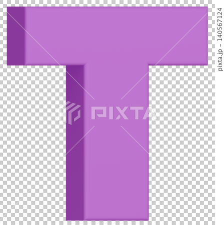 3D Material_Alphabet_T_Purple 3D Material_Alphabet_T_Purple 140567124
