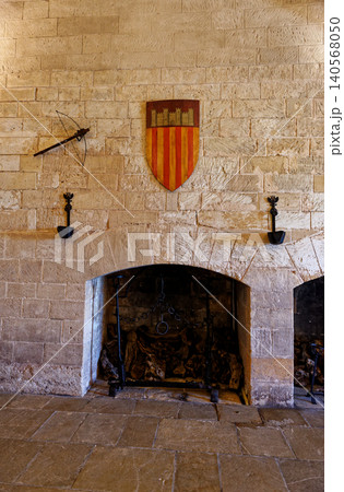 Royal palace of La Almudaina in Palma de Mallorca, Balearic islands, Spain 140568050