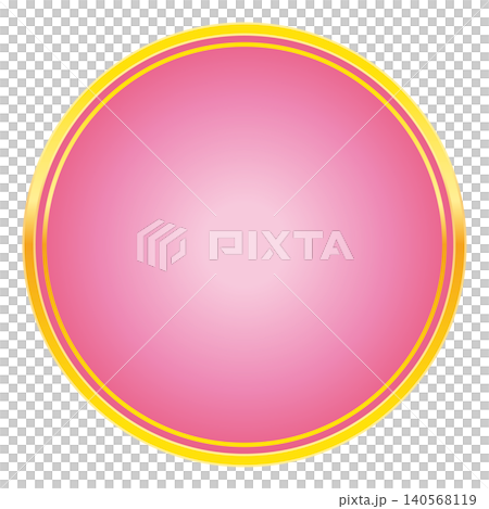 Pink medal with gold rim (round) Pink medal with gold rim (round) 140568119