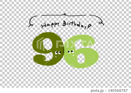 手描きの数字イラスト シンプルでかわいい日付素材 9月6日 140568787