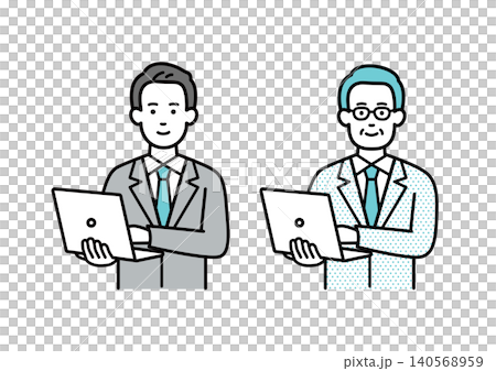 上司と部下のアイコンセット 140568959
