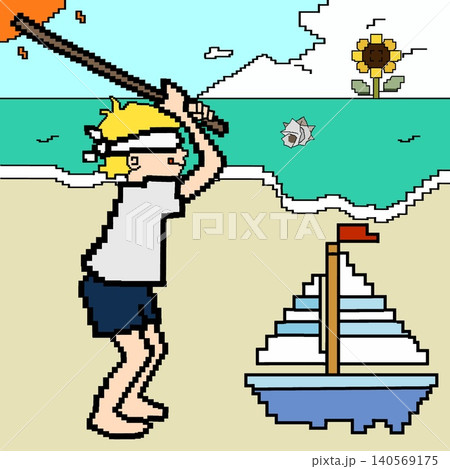 知育間違い探しスクエアドットイラスト 140569175