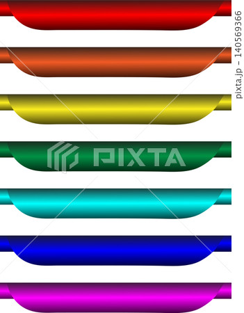 Vector set of colorful metallic banner ribbons web headers with glossy satin effect Vector set of colorful metallic banner ribbons web headers with glossy satin effect 140569366
