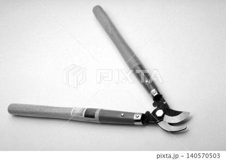 a Professional Bypass Pruning Shears with Wooden Handles 140570503