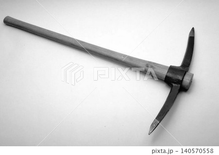 A realistic image of a Pickaxe isolated on a white background A realistic image of a Pickaxe isolated on a white background 140570558