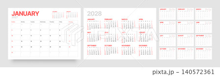 Monthly calendar layout for 2027. Planner diary. Monthly calendar layout for 2027. Planner diary. 140572361
