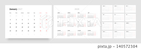 Monthly calendar layout for 2027. Planner diary. Monthly calendar layout for 2027. Planner diary. 140572384