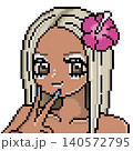 ドット絵 イラスト 平成黒ギャル 140572795