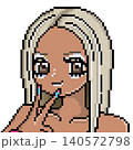ドット絵 イラスト 平成黒ギャル 140572798