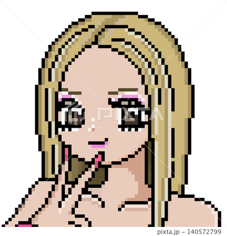 ドット絵 イラスト 平成ギャル 140572799