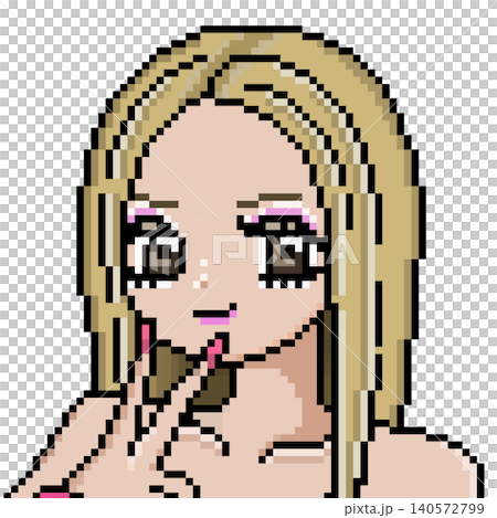 ドット絵 イラスト 平成ギャル 140572799