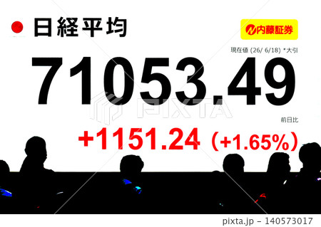 日本の東京都市景観初7万1000円台・株価/終値7万1053円49銭。終値初7万超4日連続最高値更新 日本の東京都市景観初7万1000円台・株価/終値7万1053円49銭。終値初7万超4日連続最高値更新 140573017