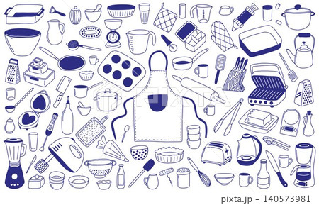 Kitchen Utensils and Cooking Tools Vector Set Kitchen Utensils and Cooking Tools Vector Set 140573981