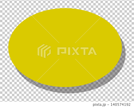 A mustard-colored, horizontally elongated oval with a shadow in the bottom right corner, usable as a background or icon base. A mustard-colored, horizontally elongated oval with a shadow in the bottom right corner, usable as a background or icon base. 140574192
