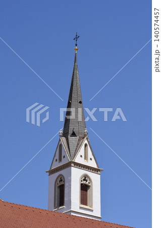 Gothic Bell Tower Spire of Church in Zagreb Gothic Bell Tower Spire of Church in Zagreb 140574457