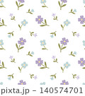Small seamless floral pattern with pastel wildflowers on white 140574701
